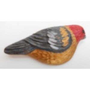 Hand Painted Bird Brooch